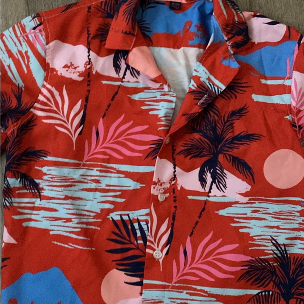 Tropical Red Kids Shirt